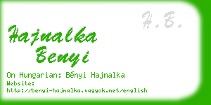 hajnalka benyi business card