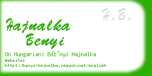 hajnalka benyi business card